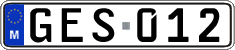 License plate of Malta, Regular plates (ABC 123)