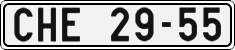License plate of the Czech Republic, Cars (1960)