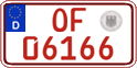 German license plate, Red license plates