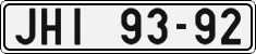 License plate of the Czech Republic, Cars (1960)