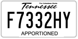 Tennessee, Apportioned