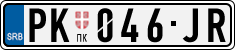 License plate of Serbia, Cars