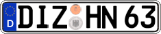 German license plate, Regular plates