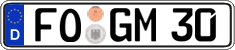 German license plate, Regular plates