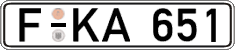 German license plate, Regular plates