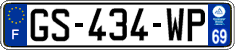 French license plate, SIV (ordinary)