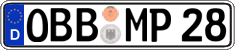 German license plate, Regular plates