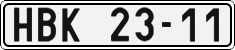 License plate of the Czech Republic, Cars (1960)