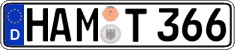 German license plate, Regular plates