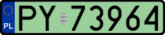 License plates of Poland, Electric vehicles
