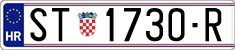 License plate of Croatia, Regular plates