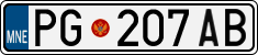 License plate of Montenegro, Trailers