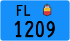 License plate of Liechtenstein, Work and fire vehicles (blue)