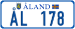License plate of Åland, Cars (ÅL 12345)