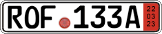 German license plate, Export transit plates
