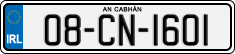 License plate of Ireland, Regular plates