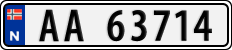 License plate of Norway, Cars