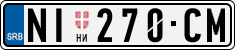 License plate of Serbia, Cars