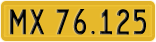 License plate of Denmark, 1958/1966-1976 - system