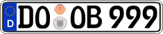 German license plate, Regular plates