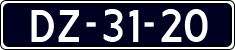 License plate of the Netherlands, Imported oldtimers (cars)