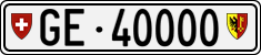 License plate of Switzerland, Cars