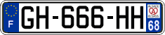 French license plate, SIV (ordinary)