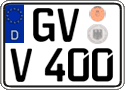 German license plate, Regular plates