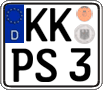 German license plate, Regular plates