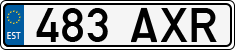 License plate of Estonia, Regular car plates