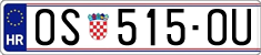 License plate of Croatia, Regular plates