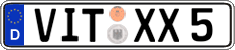 German license plate, Regular plates
