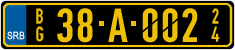 License plate of Serbia, Diplomatic
