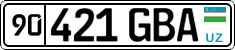License plate of Uzbekistan, Organizations