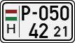 license plates of Hungary, Temporary (1990)