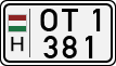 license plates of Hungary, Oldtimers (1990)