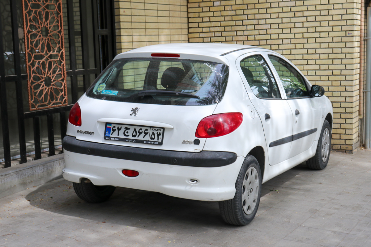 ۶۲ج۵۶۶ ۵۳, Peugeot 206 1st gen 5-door Hatch (T11), 1998–2009 (–2012 for IR-market)