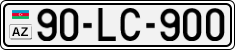 License plate of Azerbaijan, Cars