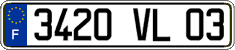 French license plate, FNI