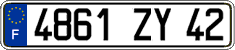 French license plate, FNI