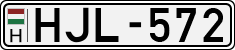 license plates of Hungary, Cars (1990)