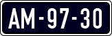 License plate of the Netherlands, Imported oldtimers (cars)