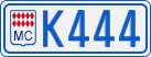 License plate of Monaco, Cars