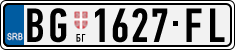 License plate of Serbia, Cars