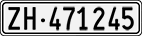 License plate of Switzerland, Cars