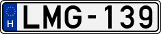 license plates of Hungary, Cars (1990)