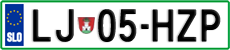 License plate of Slovenia, Cars