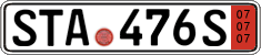 German license plate, Export transit plates