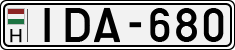 license plates of Hungary, Cars (1990)