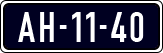 License plate of the Netherlands, Imported oldtimers (cars)